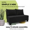 Meb Podrez Dvivietė sofa lova Simple X Mini,, Podrez,, grafito spalvos
