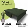 Meb Podrez Dvivietė sofa lova Simple X Mini, Podrez, turkio-žalios spalvos