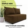 Meb Podrez Dvivietė sofa lova Simple Mini, Podrez, rudos spalvos
