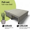 Meb Podrez Dvivietė sofa lova Simple X Mini, Podrez, šviesiai pilkos spalvos