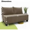 Meb Podrez Dvivietė išskleidžiama sofa lova Simple X Mini, Podrez, smėlio spalvos