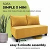 Meb Podrez Dvivietė sofa lova Simple X Mini, Podrez, geltonos spalvos