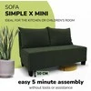 Meb Podrez Dvivietė sofa lova Simple X Mini, Podrez, turkio-žalios spalvos