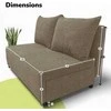 Meb Podrez Dvivietė sofa lova Simple Mini, Podrez, smėlio spalvos