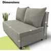 Meb Podrez Dvivietė sofa lova Simple Mini, Podrez, šviesiai pilkos spalvos