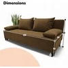 Meb Podrez Dvivietė sofa lova Simple X Light, be porankių, Podrez,, rudos spalvos