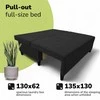 Meb Podrez Dvivietė sofa lova Simple X Mini,, Podrez,, grafito spalvos
