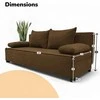 Meb Podrez Dvivietė sofa lova „Simple Light“ be porankių, „Podrez“, rudos spalvos