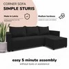 Meb Podrez Kampinė išskleidžiama sofa lova su patalynės dėže „Simple Sturis“, „Podrez“, grafito spalvos