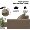 Meb Podrez Kampinė išskleidžiama sofa lova su patalynės dėže „Simple Sturis“, „Podrez“, smėlio spalvos