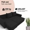 Meb Podrez Kampinė išskleidžiama sofa lova su patalynės dėže „Simple Sturis“, „Podrez“, grafito spalvos