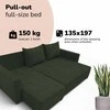 Meb Podrez Kampinė išskleidžiama sofa lova su patalynės dėže „Simple Sturis“, „Podrez“, turkio-žalios spalvos