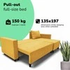 Meb Podrez Kampinė išskleidžiama sofa lova su patalynės dėže Simple X Sturis,, Podrez,, geltonos spalvos