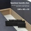 Meb Podrez Kampinė išskleidžiama sofa lova su patalynės dėže Simple X Sturis,, Podrez,, grafito spalvos