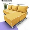 Meb Podrez Kampinė išskleidžiama sofa-lova St Light, Podrez, geltona