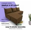 Meb Podrez Kampinė išskleidžiama sofa-lova St Light, Podrez, ruda