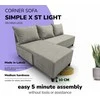 Meb Podrez Kampinė išskleidžiama sofa-lova St Light, Podrez, šviesiai pilka