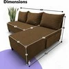 Meb Podrez Kampinė išskleidžiama sofa-lova St Light, Podrez, ruda