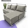 Meb Podrez Kampinė išskleidžiama sofa-lova St Light, Podrez, šviesiai pilka