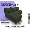 Meb Podrez Kampinė išskleidžiama sofa-lova St Light, Podrez, turkio-žalia