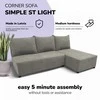 Meb Podrez Kampinė išskleidžiama sofa-lova St Light, Podrez, šviesiai pilka