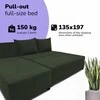 Meb Podrez Kampinė išskleidžiama sofa-lova St Light, Podrez, turkio-žalia