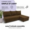 Meb Podrez Kampinė išskleidžiama sofa-lova St Light, Podrez, ruda