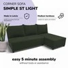 Meb Podrez Kampinė išskleidžiama sofa-lova St Light, Podrez, turkio-žalia
