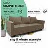 Meb Podrez Klasikinė sofa-lova Simple X Line, su patalynės dėže, Podrez,, smėlio spalvos