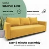 Meb Podrez Klasikinė sofa-lova „Simple Line“ su patalynės dėže, „Podrez“, geltonos spalvos