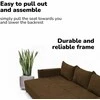 Meb Podrez Klasikinė sofa-lova „Simple Line“ su patalynės dėže, „Podrez“, rudos spalvos