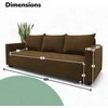 Meb Podrez Klasikinė sofa-lova „Simple Line“ su patalynės dėže, „Podrez“, rudos spalvos