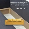 Meb Podrez Klasikinė sofa-lova Simple X Line, su patalynės dėže, Podrez,, geltonos spalvos