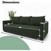 Meb Podrez Klasikinė sofa-lova „Simple Line“ su patalynės dėže, „Podrez“, Turkio žalia