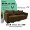 Meb Podrez Klasikinė sofa-lova Simple X Line, su patalynės dėže, Podrez,, rudos spalvos
