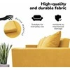 Meb Podrez Klasikinė sofa-lova „Simple Line“ su patalynės dėže, „Podrez“, geltonos spalvos