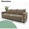 Meb Podrez Klasikinė sofa-lova „Simple Line“ su patalynės dėže, „Podrez“, smėlio spalvos