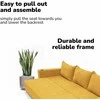 Meb Podrez Klasikinė sofa-lova „Simple Line“ su patalynės dėže, „Podrez“, geltonos spalvos