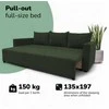 Meb Podrez Klasikinė sofa-lova „Simple Line“ su patalynės dėže, „Podrez“, Turkio žalia