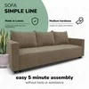 Meb Podrez Klasikinė sofa-lova „Simple Line“ su patalynės dėže, „Podrez“, smėlio spalvos