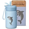 Blue Dolphin CARL OSCAR - Nerūdijančio plieno gertuvė su atlenkiamu šiaudeliu, 400ml, Mėlyna Dolphin