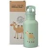 CARL OSCAR Nerūdijančio plieno sandarus vandens butelis, Žalias-camel, 500 ml