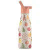 Cool Bottles - Nerūdijančio plieno vaikiškas buteliukas su šiaudeliu arba užsukimu, 260ml (Fruit salad)