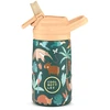 Cool Bottles - Nerūdijančio plieno vaikiškas buteliukas su atlenkiamu šiaudeliu, 350ml (Rainforest Refuge)
