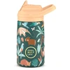 Cool Bottles - Nerūdijančio plieno vaikiškas buteliukas su atlenkiamu šiaudeliu, 350ml (Rainforest Refuge)