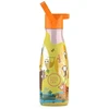 Cool Bottles - Nerūdijančio plieno vaikiškas buteliukas su šiaudeliu arba užsukimu, 260ml (Jungle park)
