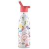 Cool Bottles - Nerūdijančio plieno vaikiškas buteliukas su šiaudeliu arba užsukimu, 350ml (Sweet mermaids)