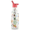Cool Bottles - Nerūdijančio plieno vaikiškas buteliukas su šiaudeliu arba užsukimu, 350ml (Curious explorers)