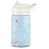 Cool Bottles - Nerūdijančio plieno vaikiškas buteliukas su atlenkiamu šiaudeliu, 350ml (Rainbow clouds)