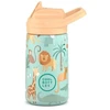 Cool Bottles - Nerūdijančio plieno vaikiškas buteliukas su atlenkiamu šiaudeliu, 350ml (Wild crew)